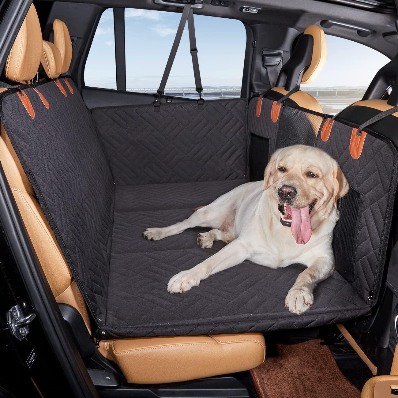 Lux car seat pad for dogs with stable safety floor