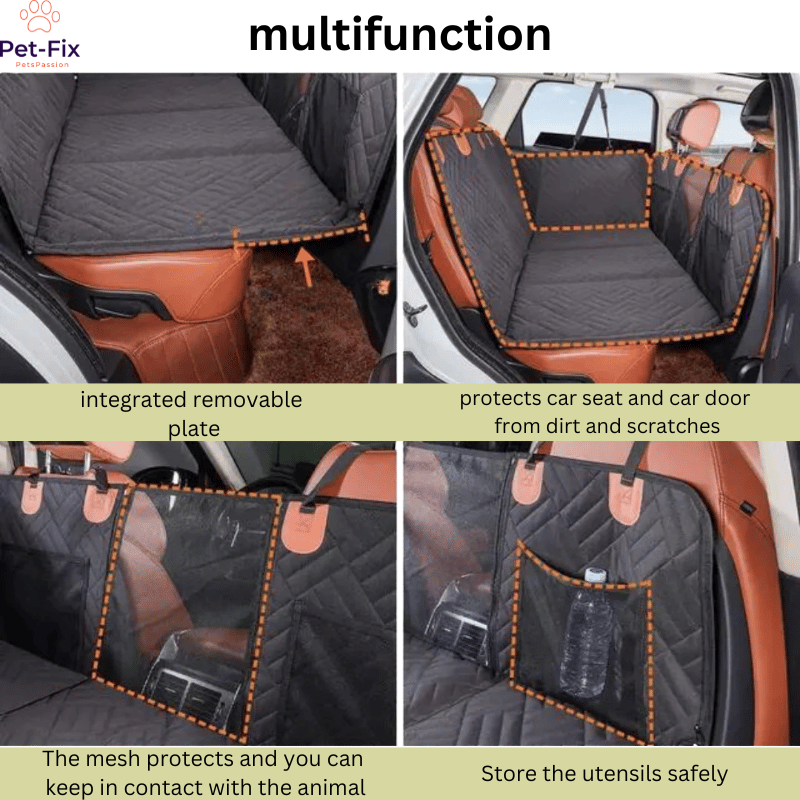 Lux car seat pad for dogs with stable safety floor